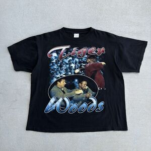 Vintage 90s Rap Tee Shirt Tiger Woods Masters Bay Club Rare VTG Mens Size XL